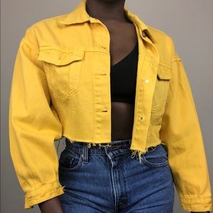 NWT YELLOW DENIM JACKET